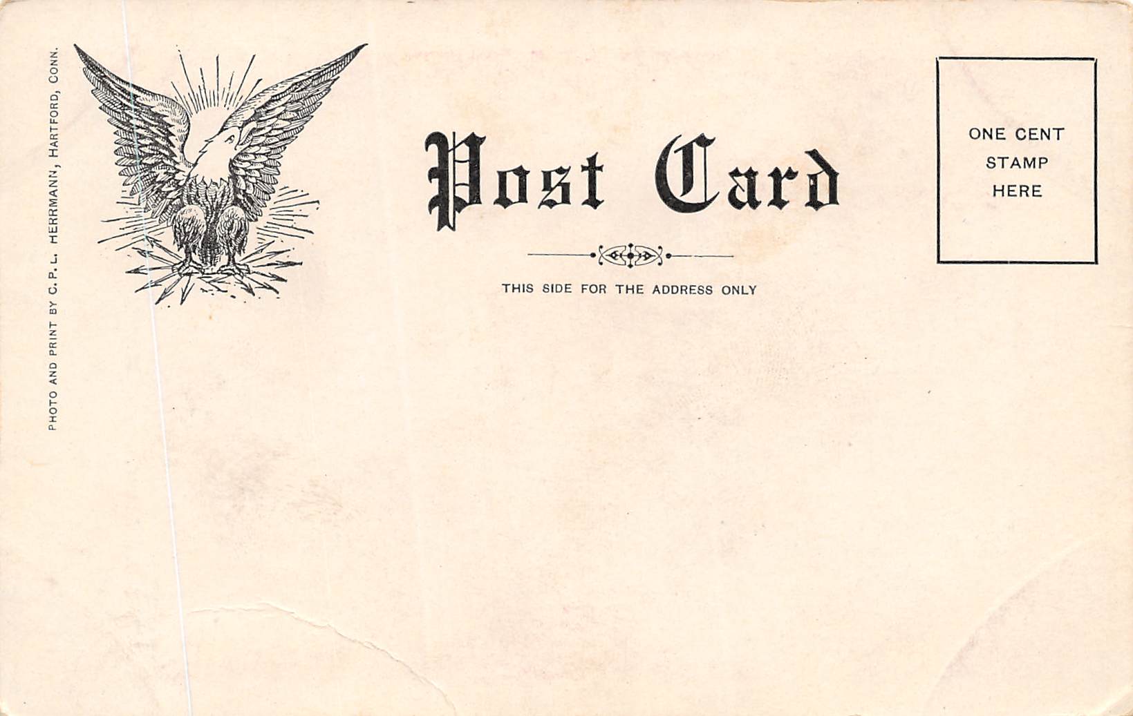 Glastonbury Connecticut 1st Congregational Church, Undivided Back, PC U15626 - Image 2