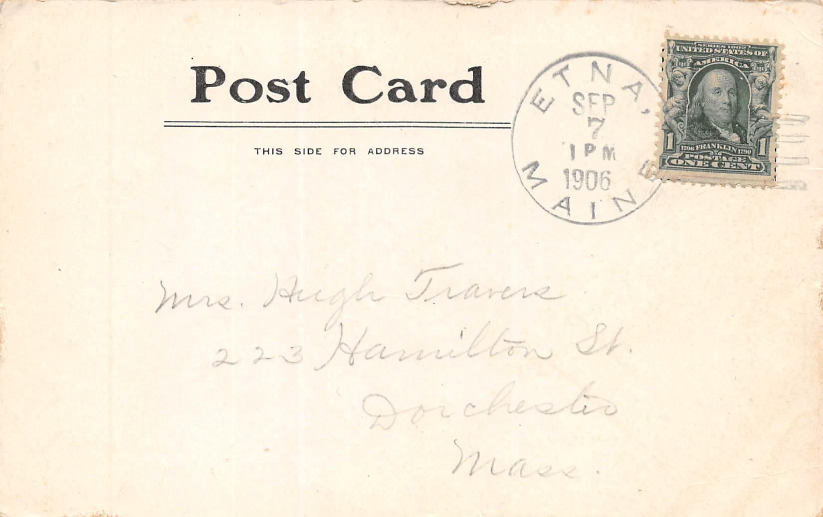 Etna Maine Pavilion, Camp Etna, Undivided Back, Vintage Postcard U15664 - Image 2