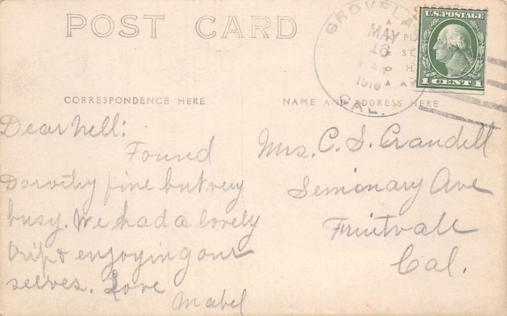 Groveland California Birds Eye View Real Photo Vintage Postcard AA77944 - Image 2