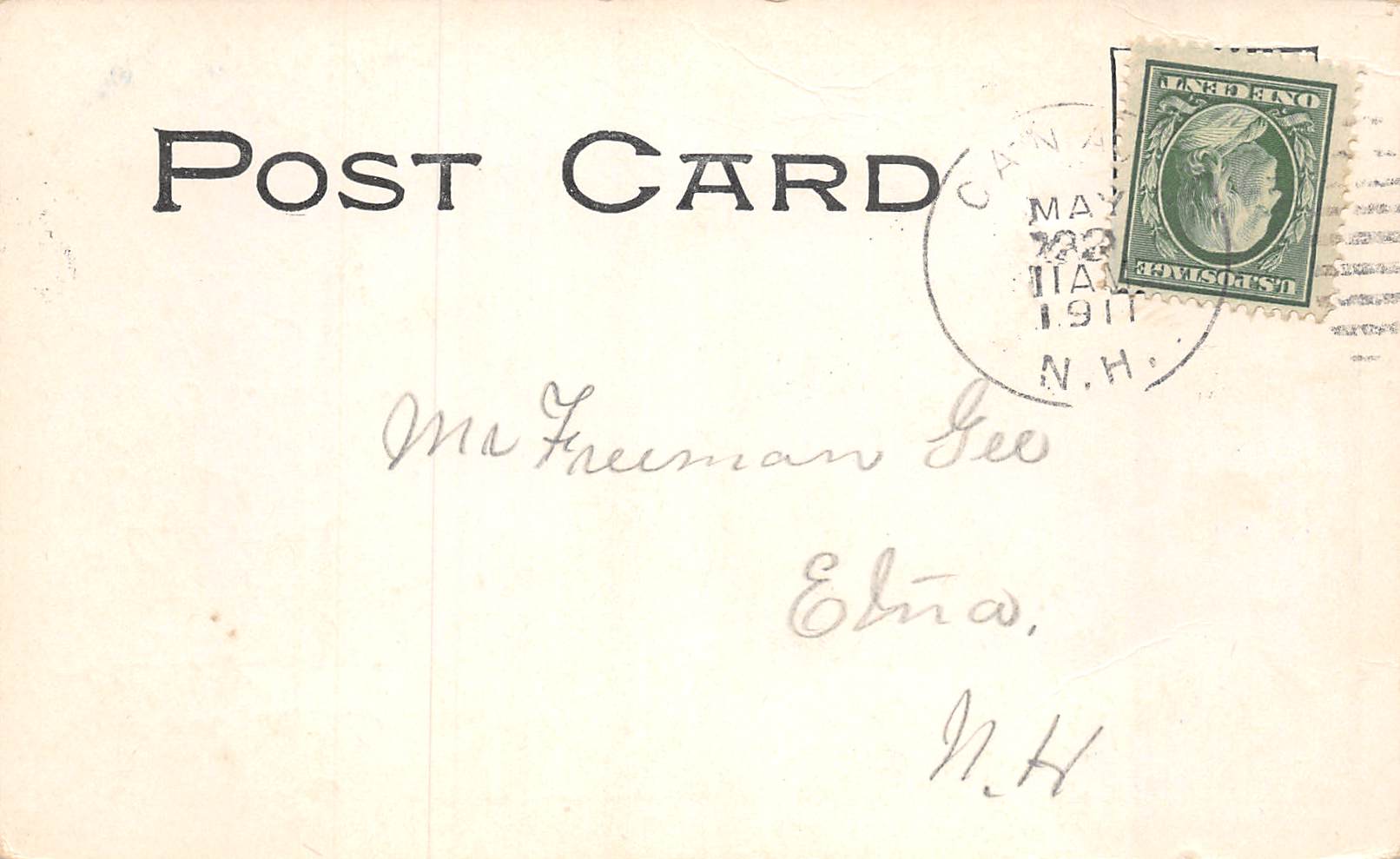 Canaan New Hampshire Baptist Church, Undivided Back Vintage Postcard U15713 - Image 2