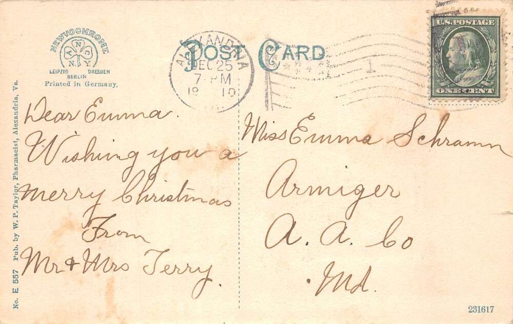 Alexandria Virginia Methodist Episcopal Church & Hill Memorial, PC U15764 - Image 2