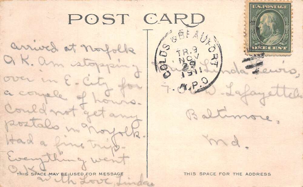 Elizabeth City North Carolina Blackwell Memorial Church, PC U15804 - Image 2