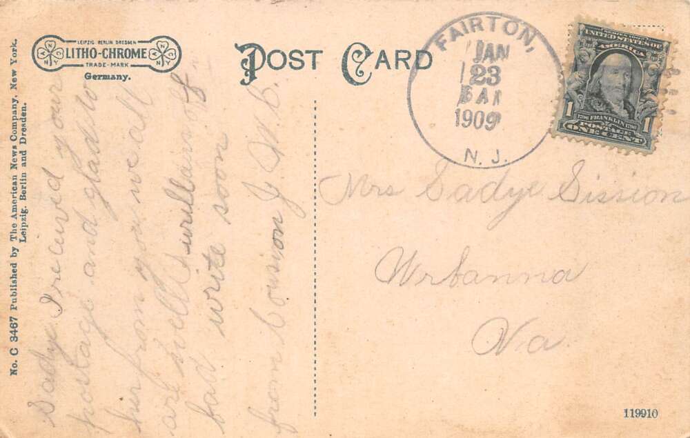 Fairton New Jersey Minstrel Show in Sunny South Vintage Postcard AA78085 - Image 2