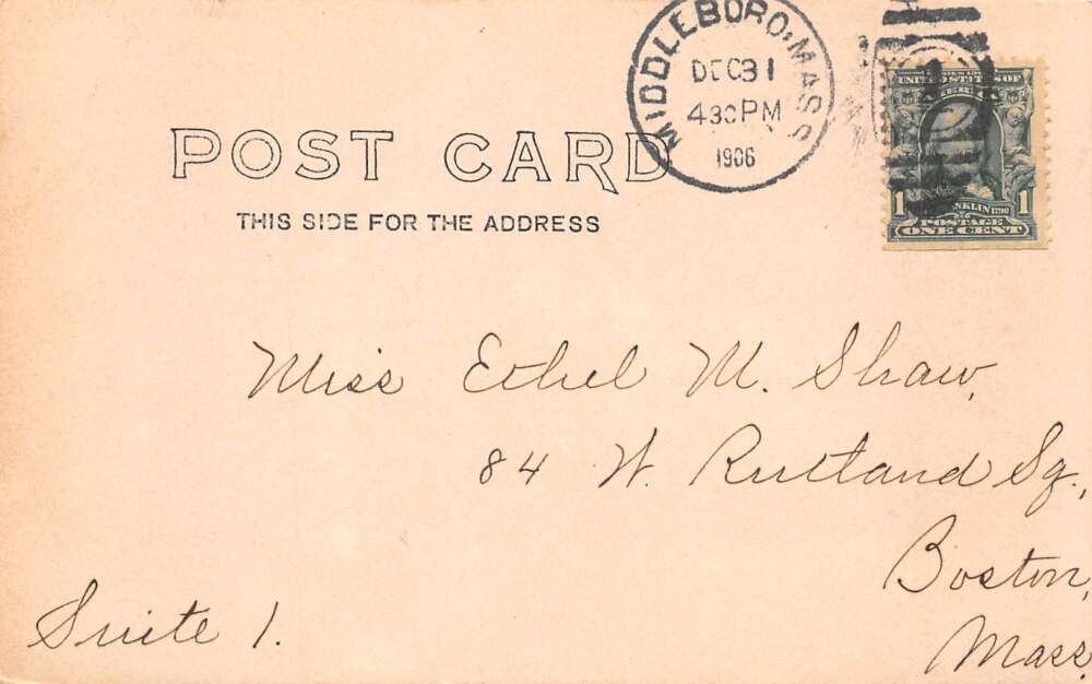 Middleboro Massachusetts Central ME Church Real Photo Vintage Postcard AA78108 - Image 2