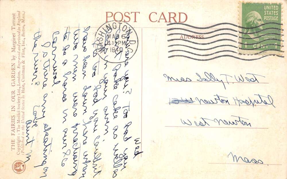 Greetings Fantasy Poppy Flower Fairy Margaret Tarrant Vintage Postcard AA78181 - Image 2