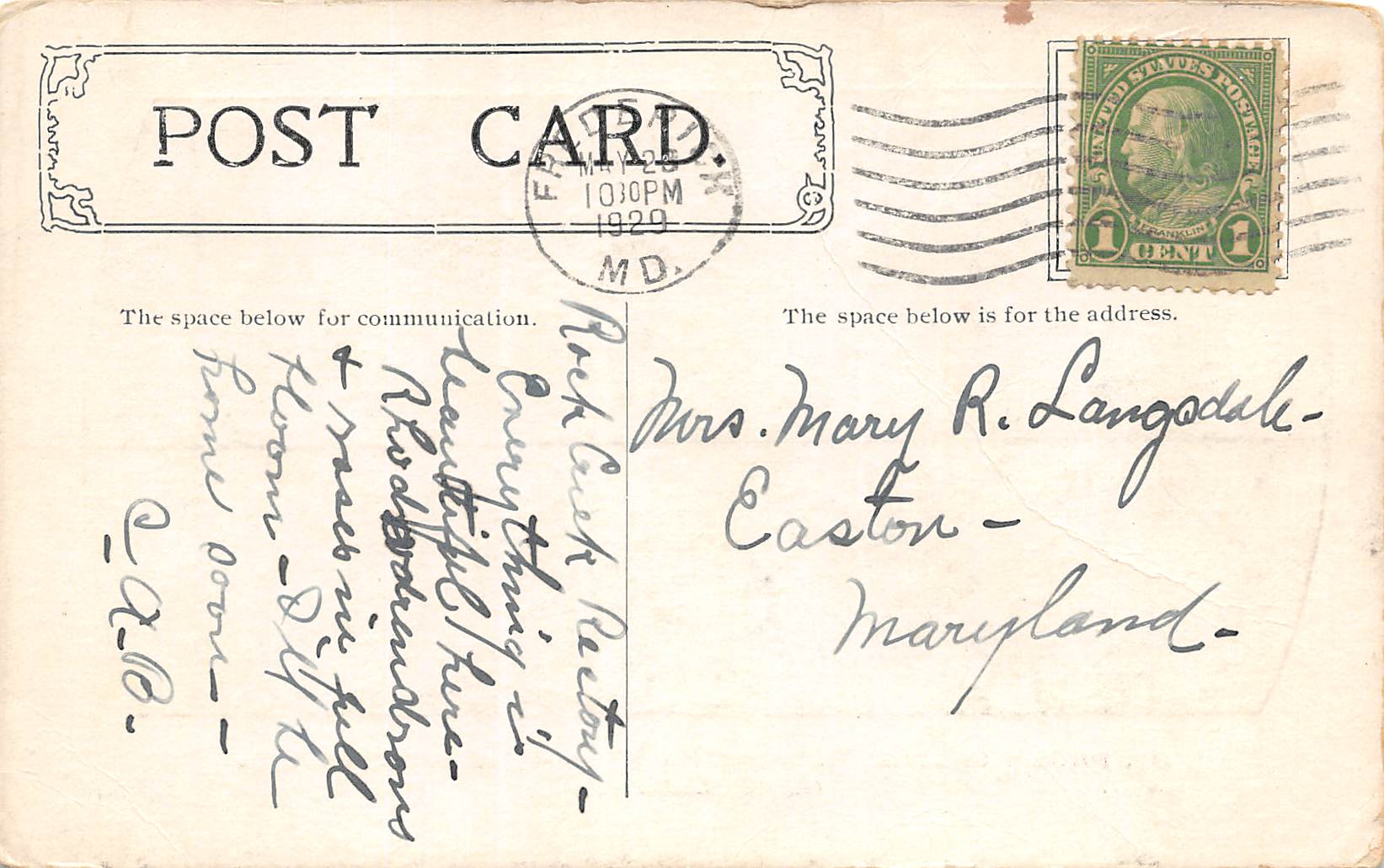 Washington D.C. St. Paul's Church, Rock Creek Parish, Vintage Postcard U15939 - Image 2