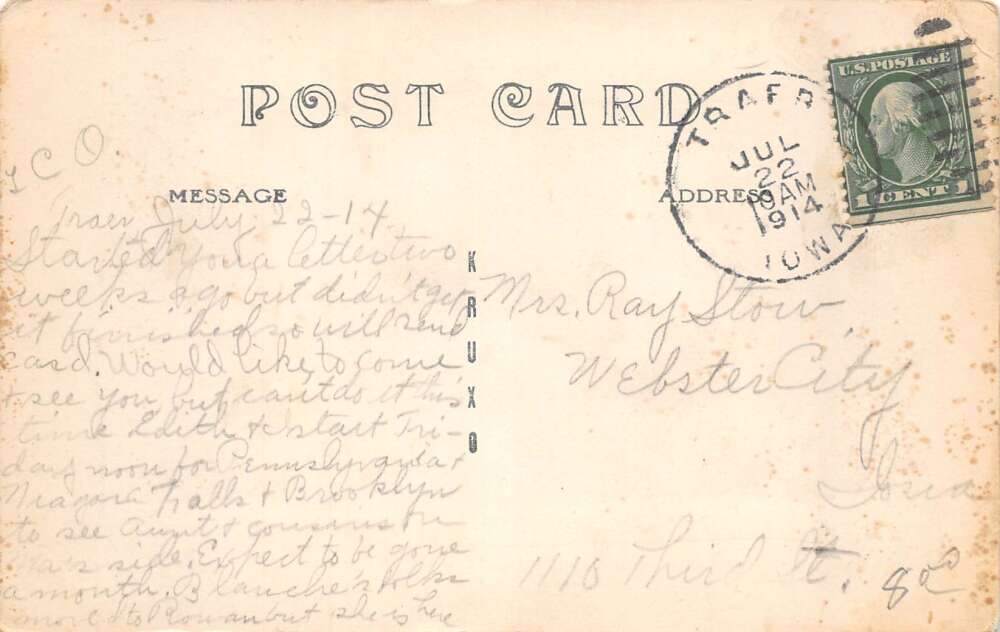 Traer Iowa Congregational Church Real Photo Vintage Postcard AA78227 - Image 2