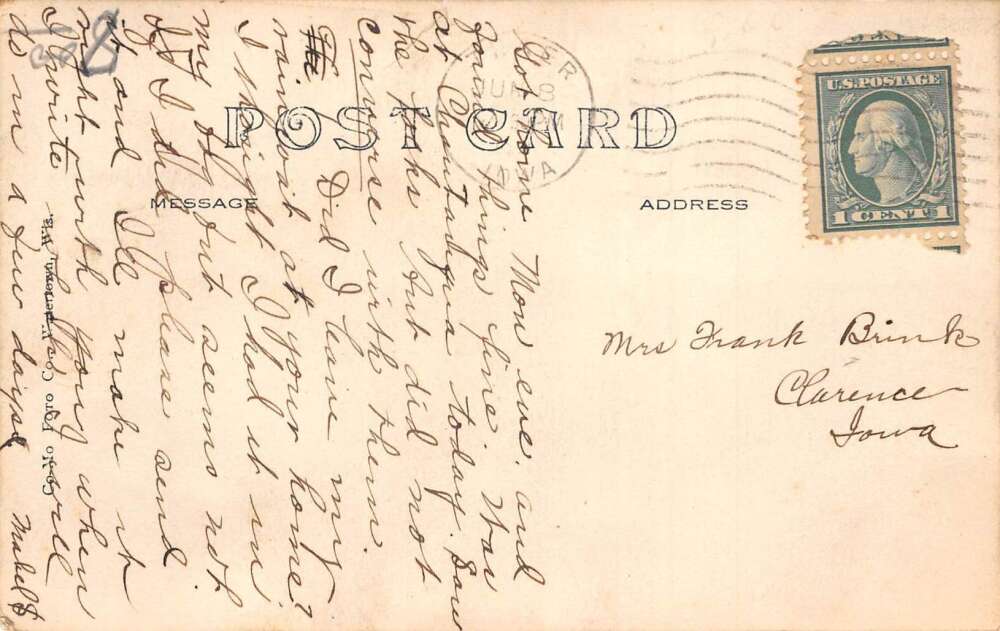 Traer Iowa United Presb Church Real Photo Vintage Postcard AA78229 - Image 2