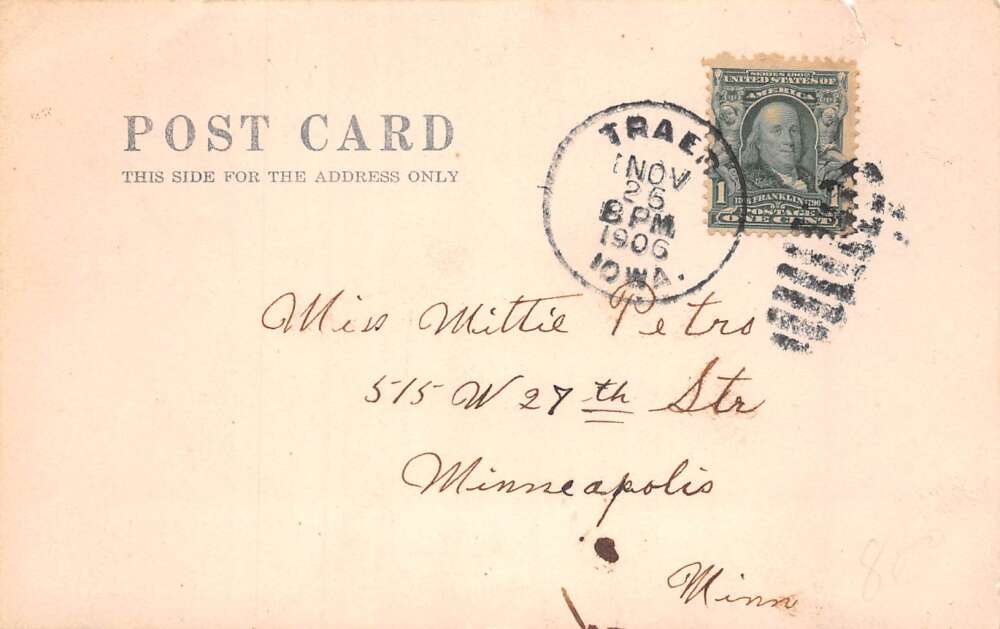 Traer Iowa ME Church Real Photo Vintage Postcard AA78232 - Image 2