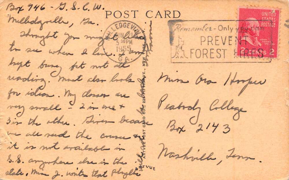 Milledgeville Georgia Terrell Hall, Georgia State College For Women, PC U16027 - Image 2