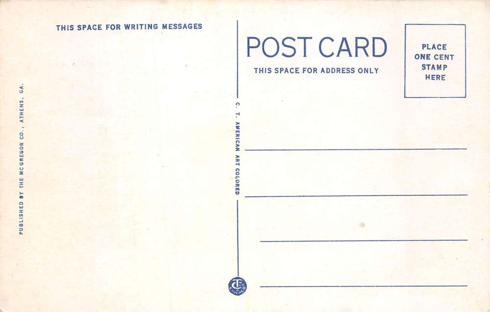 Athens Georgia State College of Agriculture Main Bldg Vintage Postcard AA78300 - Image 2