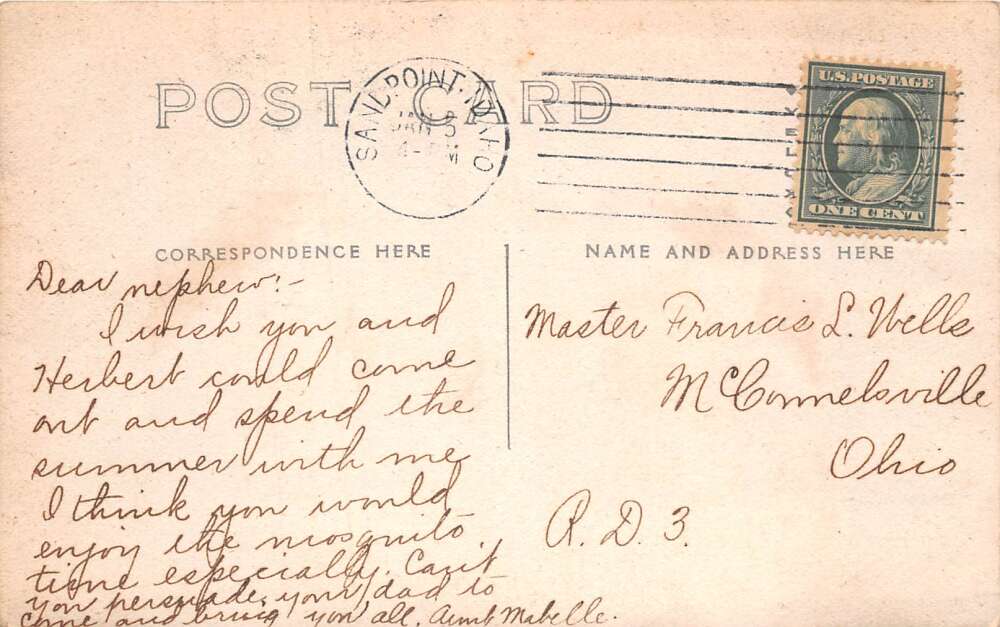 Sandpoint Idaho Winter Forest View Real Photo Vintage Postcard AA78305 - Image 2