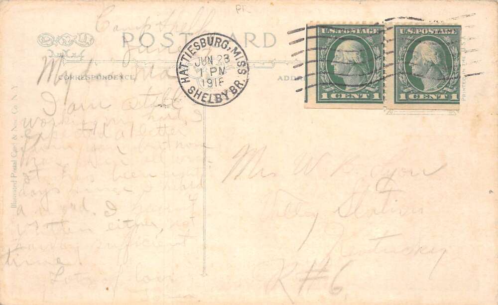 Hattiesburg Mississippi Camp Shelby Kentucky Company Street Postcard AA78395 - Image 2