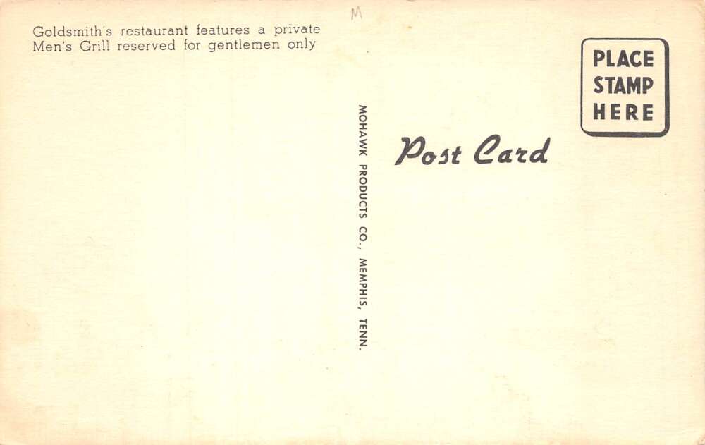 Memphis Tennessee Goldsmith's Dept Store Restaurant Vintage Postcard AA78416 - Image 2