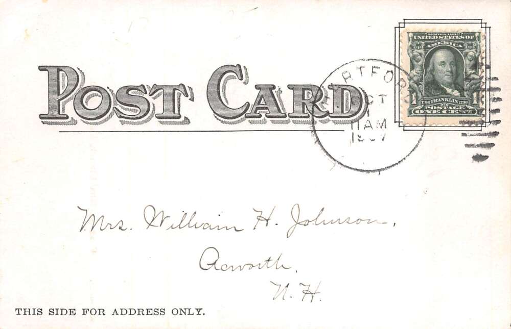 Hartford Vermont Congregational Church Vintage Postcard AA78417 - Image 2