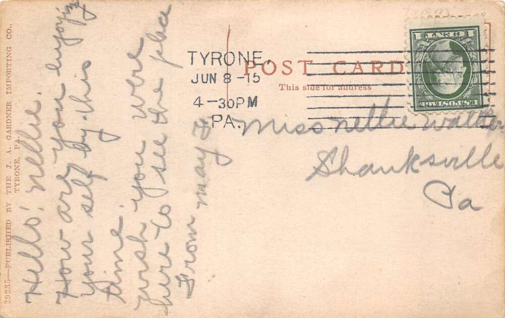 Tyrone Pennsylvania East 10th Street Vintage Postcard AA78436 - Image 2