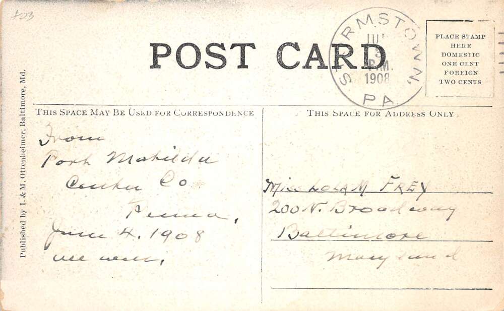 Tyrone Pennsylvania Logan Avenue Looking North Vintage Postcard AA78437 - Image 2