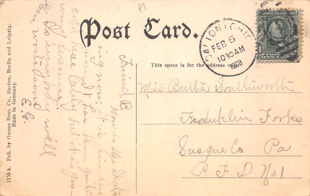 Galion Ohio Buckeye Wheat Co Street Scene Vintage Postcard AA78445 - Image 2