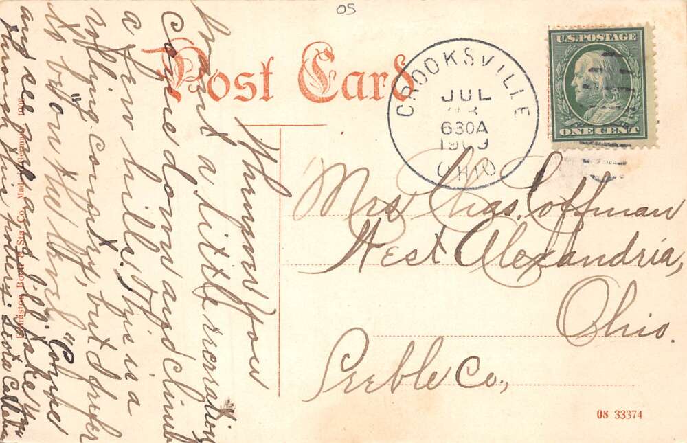 Crooksville Ohio Crooksville China Co Factory Vintage Postcard AA78446 - Image 2