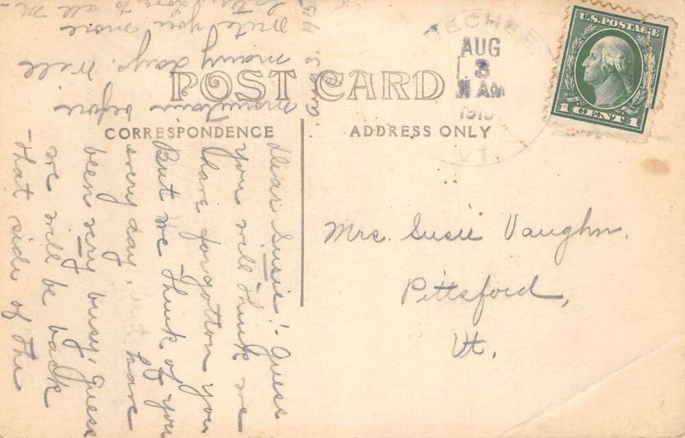 Quechee Vermont Congregational Church Real Photo Vintage Postcard AA78451 - Image 2