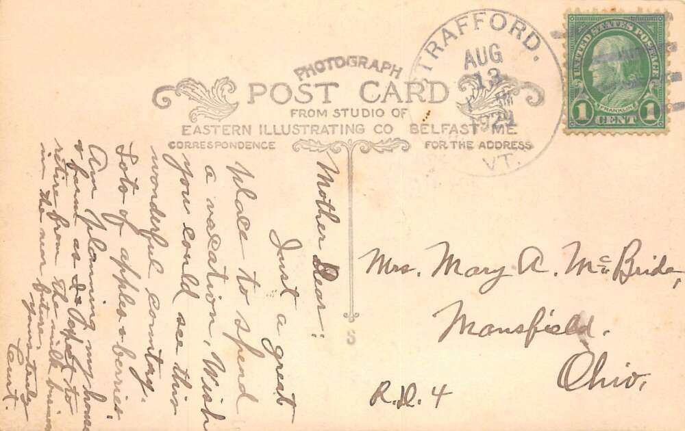 Strafford Vermont Congregational Church Real Photo Vintage Postcard AA78467 - Image 2