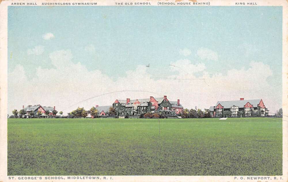 Middletown Rhode Island St. George's School, White Border, Vintage PC `
