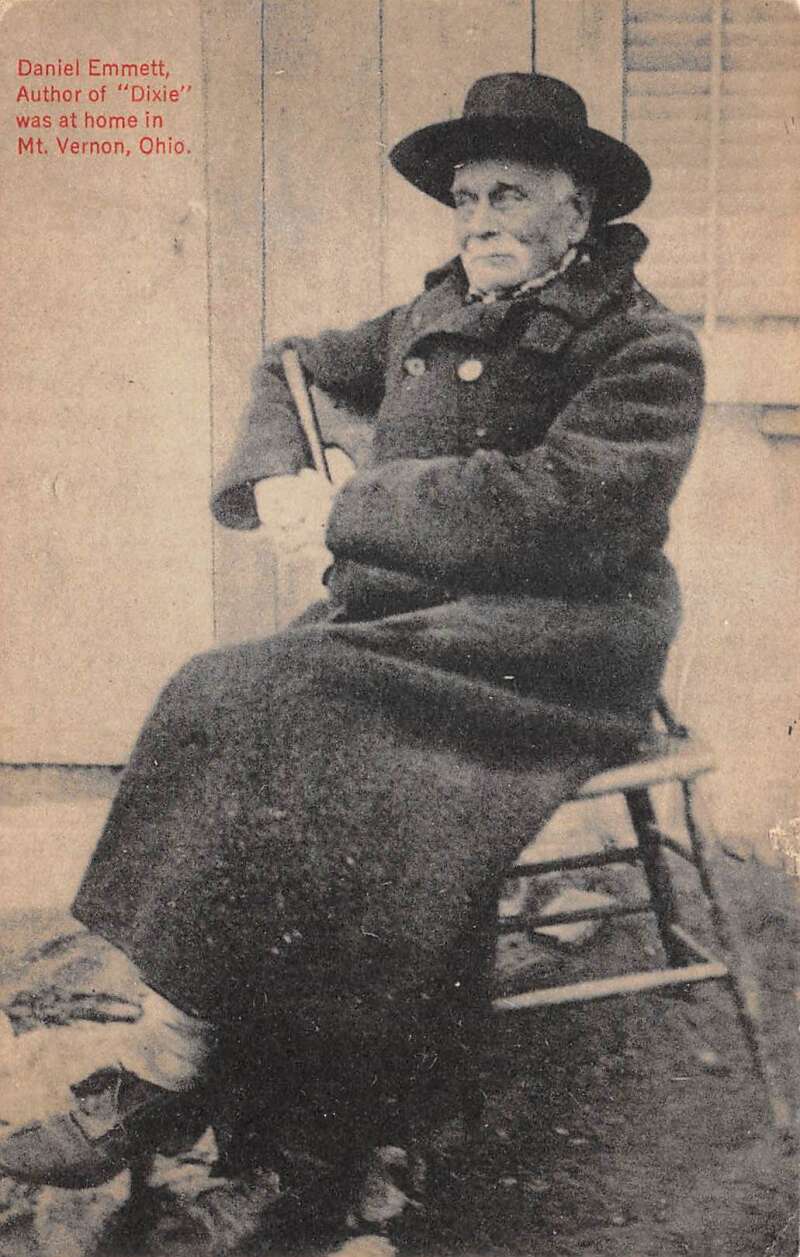 Mount Vernon Ohio Daniel Emmett Author of Dixie Postcard AA78604