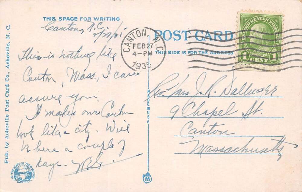 Canton North Carolina Aerial View, Champion Fibre Co., White Border, PC U16368 - Image 2