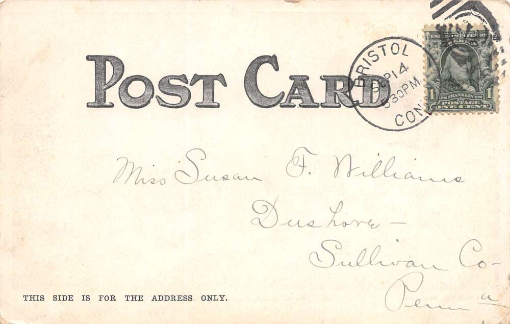 Bristol Connecticut Bristol Mfg. Co., Undivided Back, Vintage Postcard U16385 - Image 2