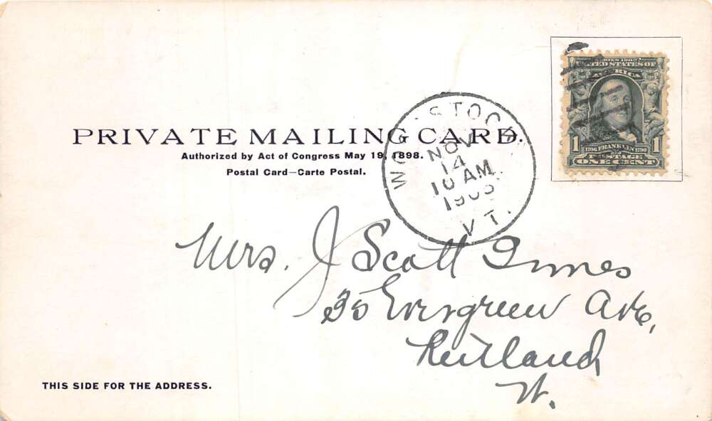 Woodstock Vermont Fireplace Room Interior Vintage Postcard AA78857 - Image 2