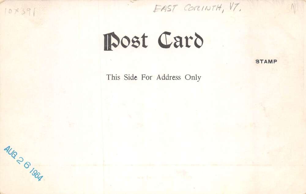 East Corinth Vermont Post Office and Street Scene Vintage Postcard AA78874 - Image 2