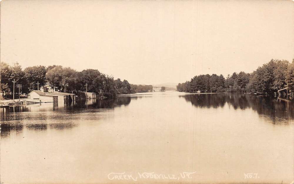 Hydeville Vermont Creek Scenic View Real Photo Vintage Postcard AA78884