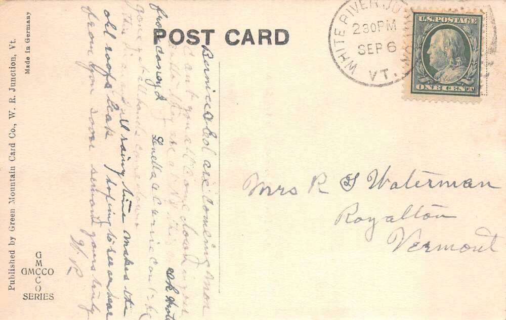 White River Junction Vermont Main Street Business District Postcard AA78888 - Image 2