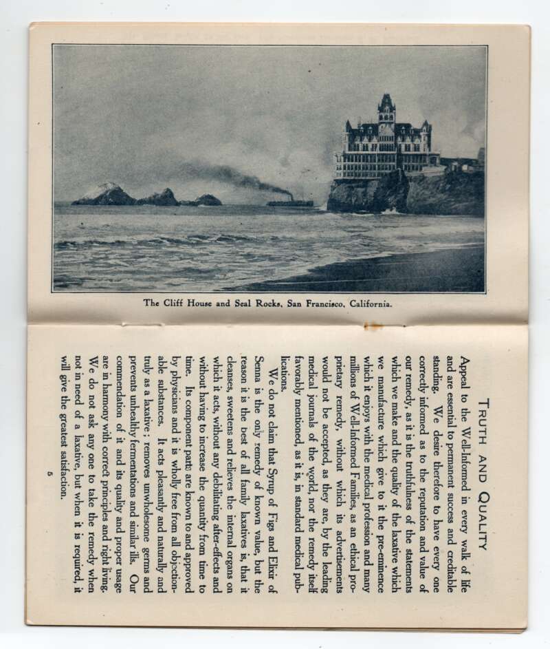 Yosemite Valley California Fig Syrup Ad Travel Illustrated Booklet AA78894 - Image 3