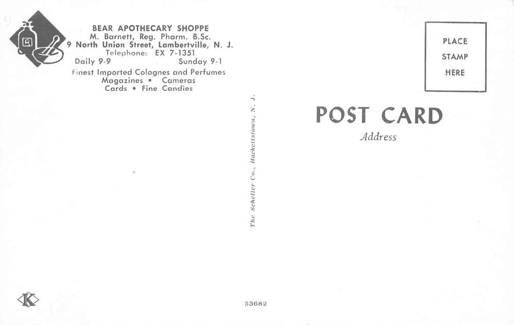 Lambertville New Jersey Bear Apothecary Shoppe Drug Store Interior PC AA78988 - Image 2