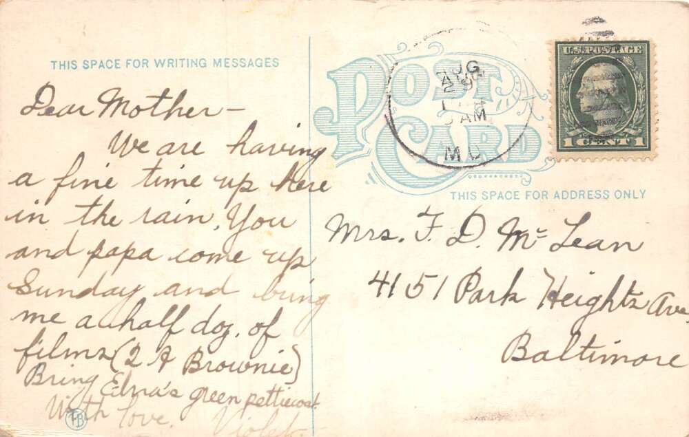 Reistertown Maryland Greetings "Wish You Were Here" Vintage Postcard AA79041 - Image 2