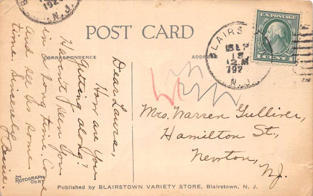 Blairstown New York Cedar Lake Scenic View Vintage Postcard AA79042 - Image 2