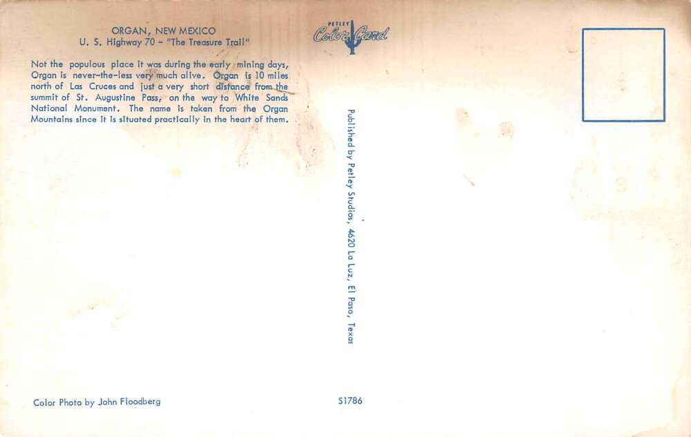 Organ New Mexico Highway 70 Street Scene Vintage Postcard AA79110 - Image 2