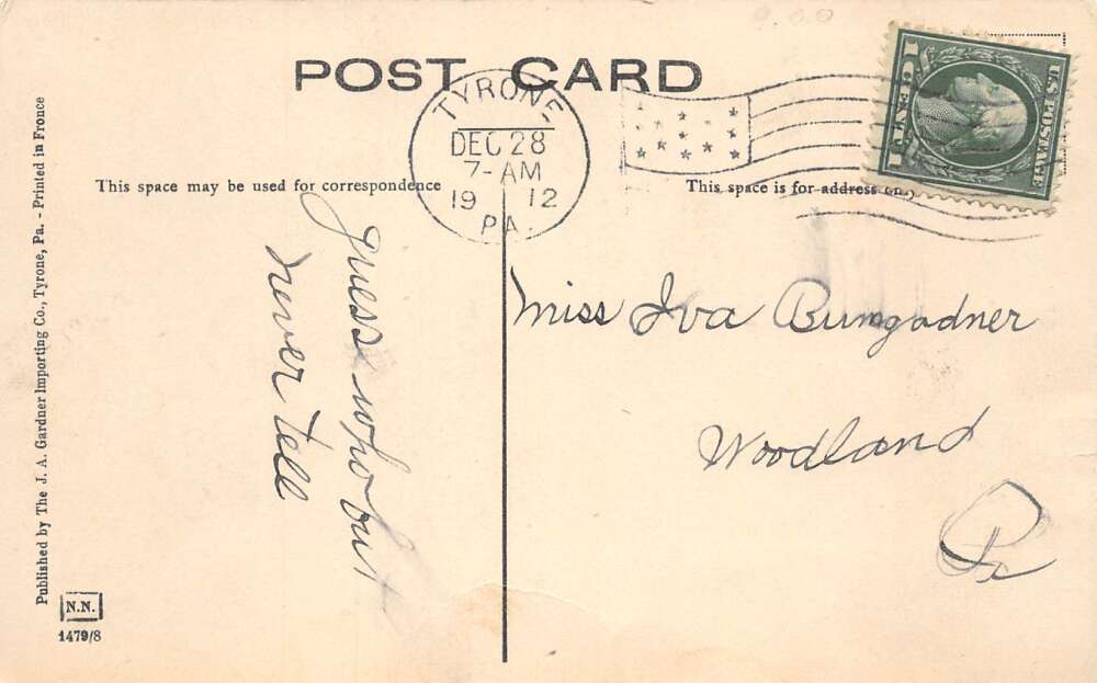 Tyrone Pennsylvania Park Avenue School Vintage Postcard AA79120 - Image 2