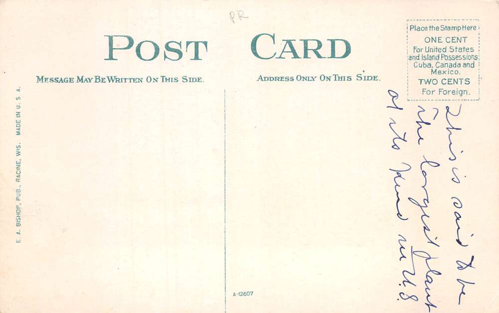 Oshkosh Wisconsin Diamond Match Factory Vintage Postcard AA79124 - Image 2