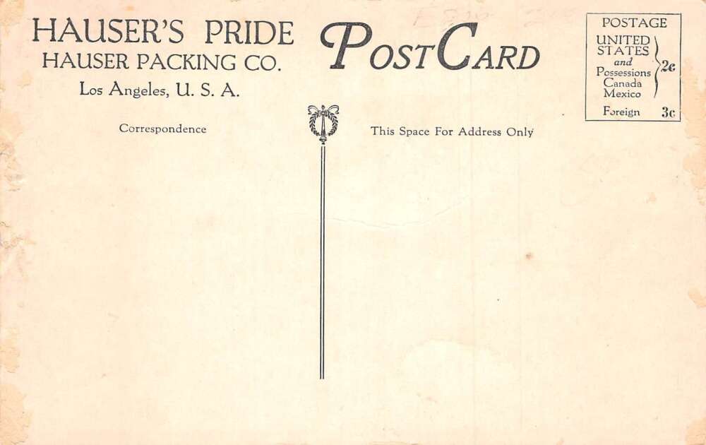 Los Angeles California Hauser's Meat Packing New Fridge Unit Postcard AA79165 - Image 2