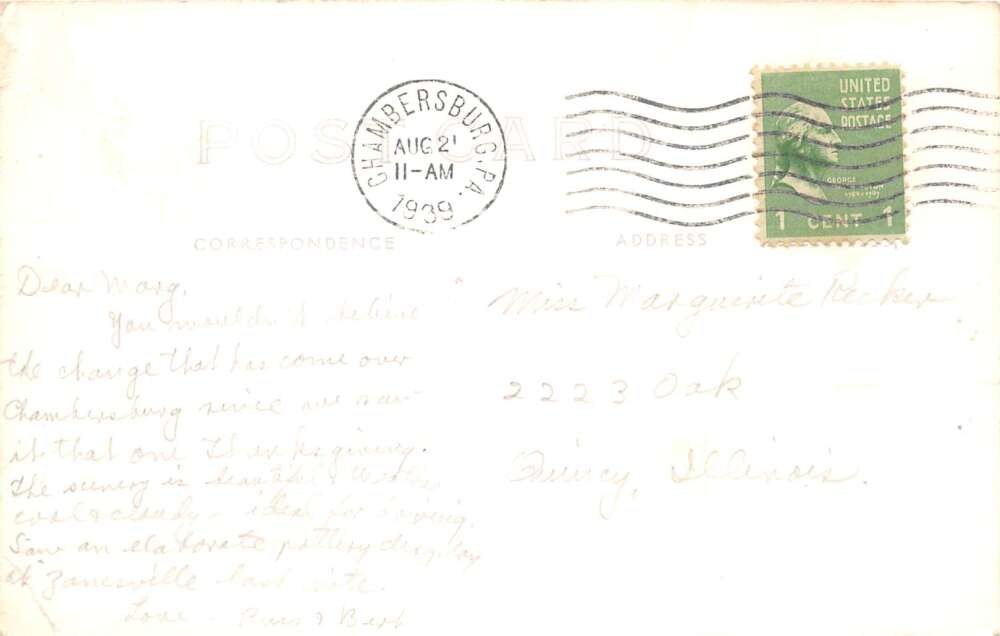 Chambersburg Pennsylvania Ligonier Diamond Looking East Real Photo PC AA79218 - Image 2