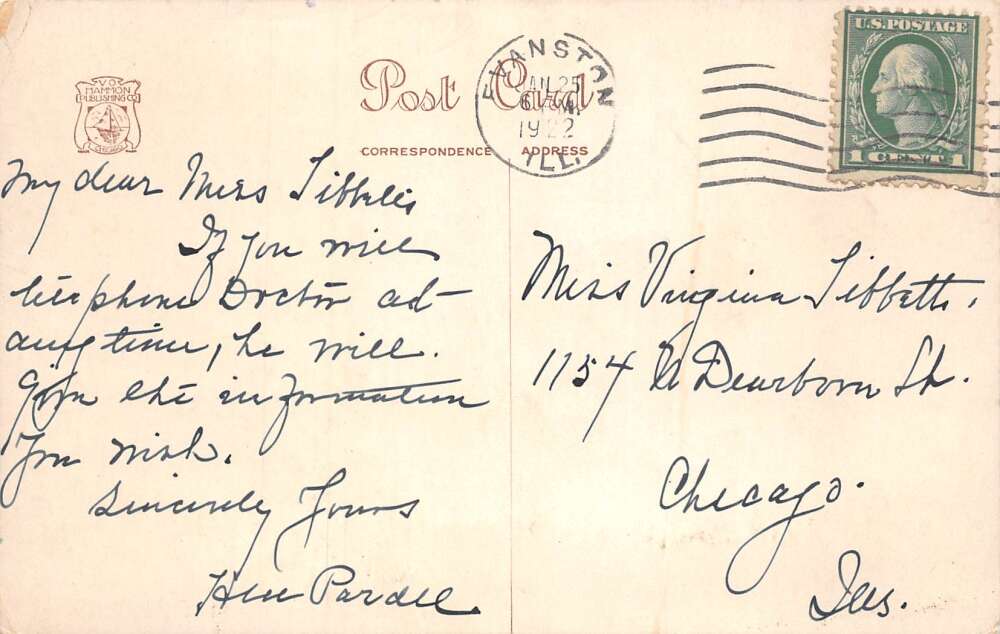 Evanston Illinois Greenwood Inn Vintage Postcard AA79225 - Image 2