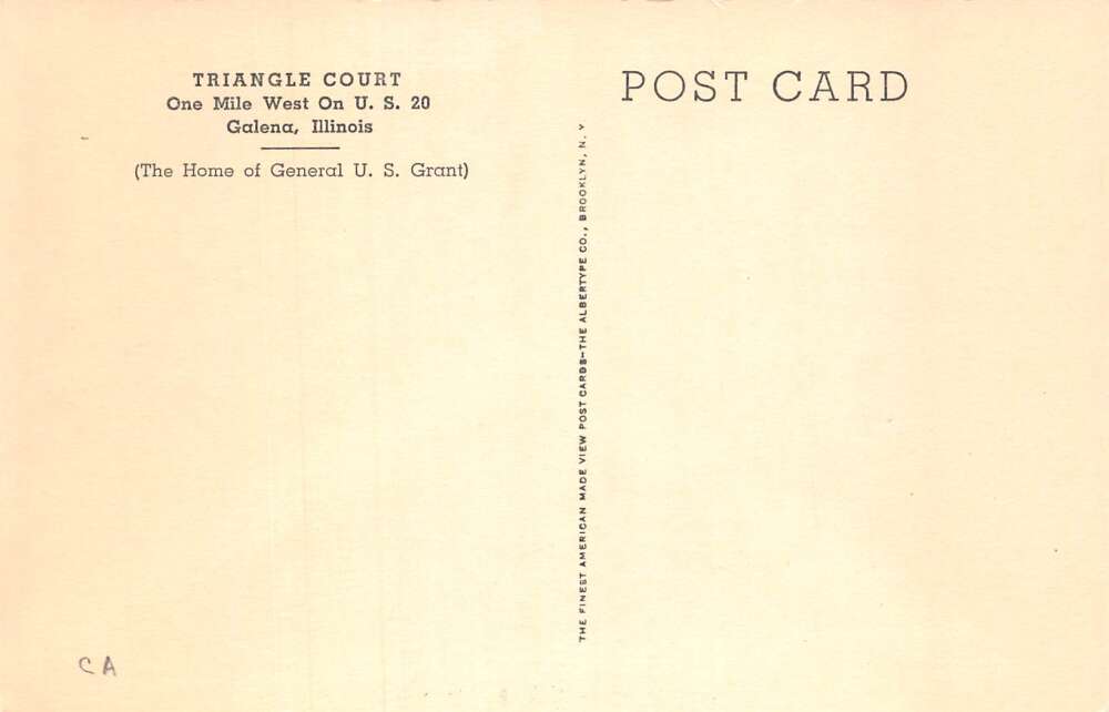 Galena Illinois Triangle Court Vintage Postcard AA79229 - Image 2