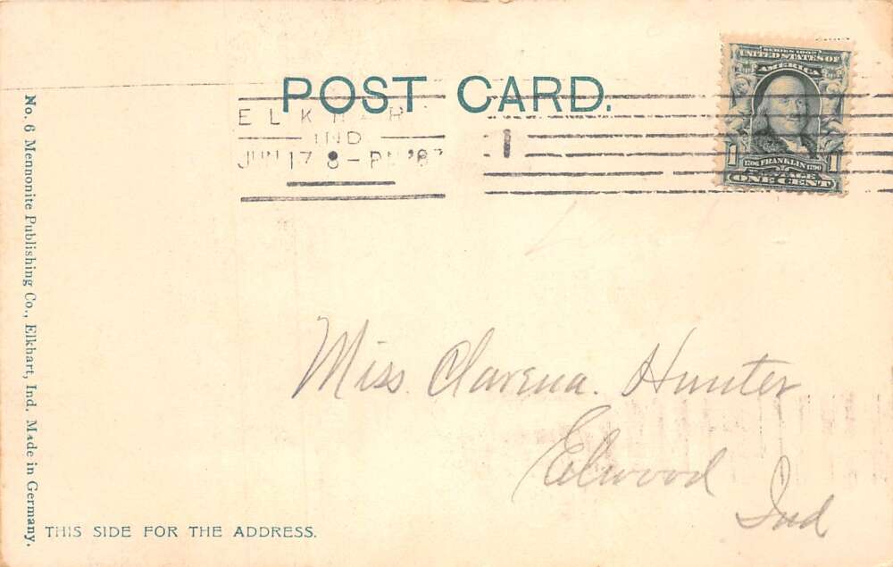 Elkhart Indiana Hotel Bucklen and Street Scene Vintage Postcard AA79244 - Image 2