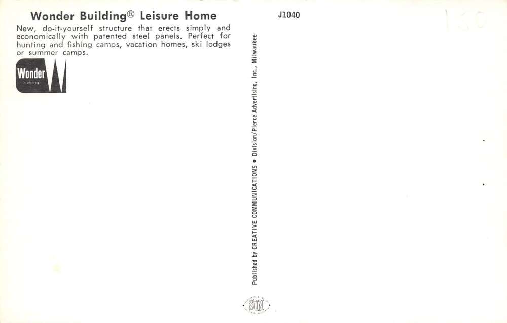 Wonder Building Leisure Home House Advertising Vintage Postcard AA79293 - Image 2