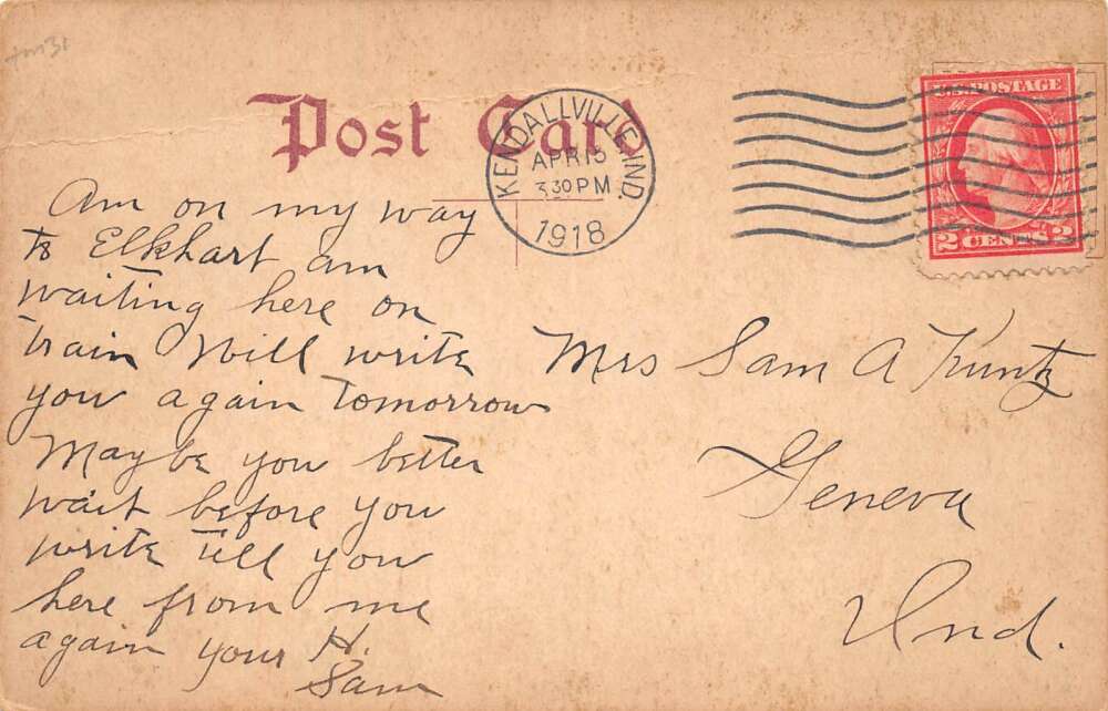 Kendallville Indiana Mitten Factory Vintage Postcard AA79892 - Image 2