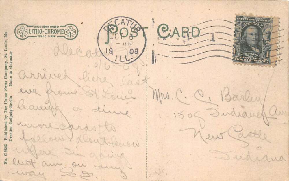 Decatur Illinois Dreamland Park Vintage Postcard AA80017 - Image 2