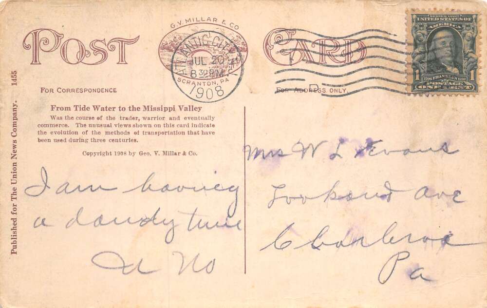 Pennsylvania Railroad Train Transportation Scenes Vintage Postcard AA80037 - Image 2