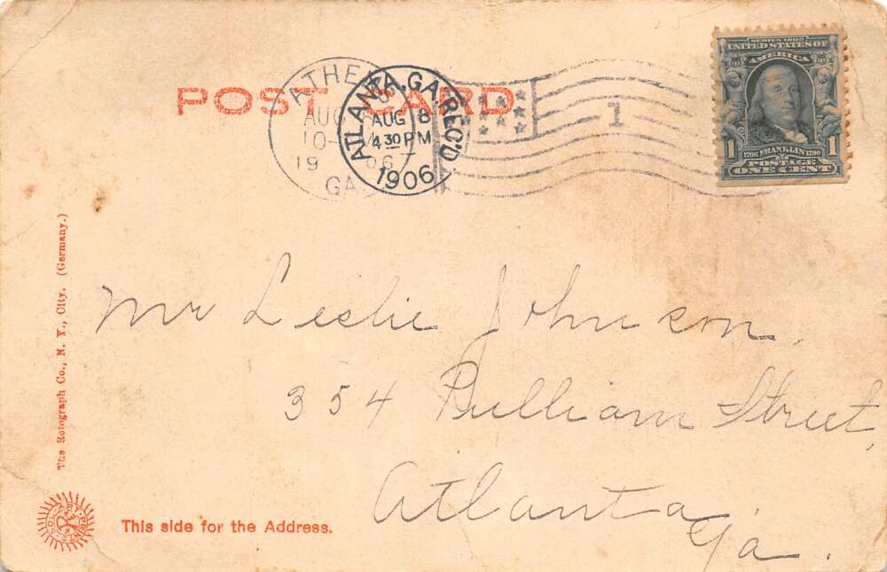 Athens Georgia University Academic Bldg Vintage Postcard AA80072 - Image 2